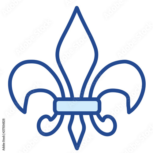 Lilie, König Frankreich Vector Icon Illustration