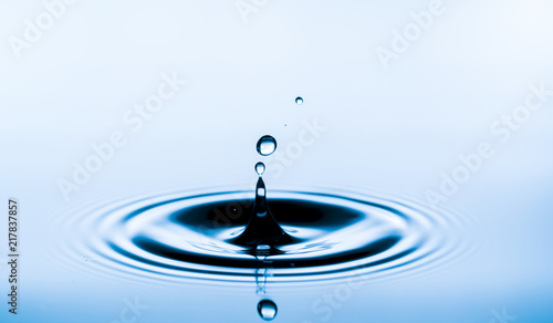 Splash of the falling drops of water
