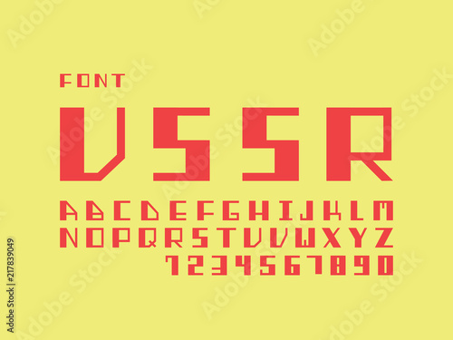 Ussr font. Vector alphabe