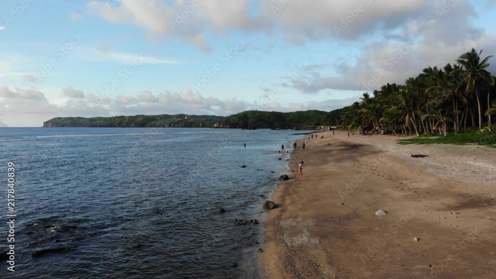 Fly over a beach in Batanes, Philippines Fly over a beach in Batanes, Philippines