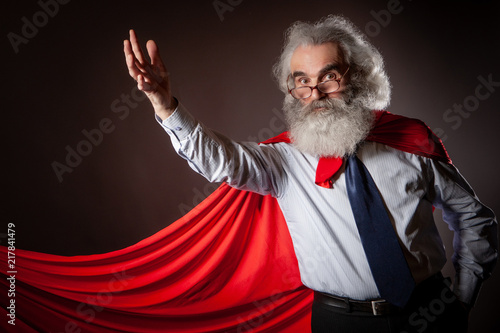 An elderly man with a gray ...