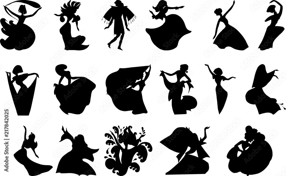 踊り狂う女王のシルエット Stock ベクター Adobe Stock