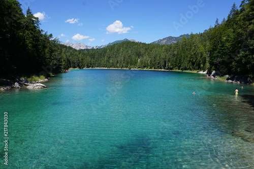 Wonderful Eibsee in the bavarian alps