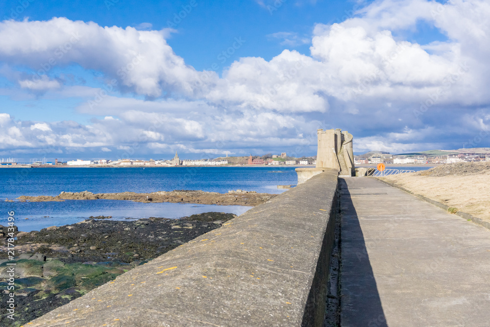 Saltcoats Observation Point and Old harbour Wall.