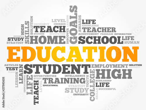 EDUCATION word cloud collage, background concept