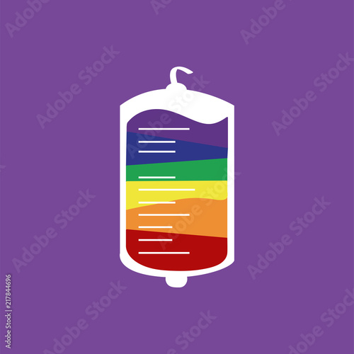 Blood bag isolated vector illustration