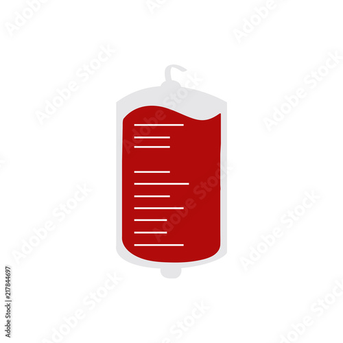 Blood bag isolated vector illustration