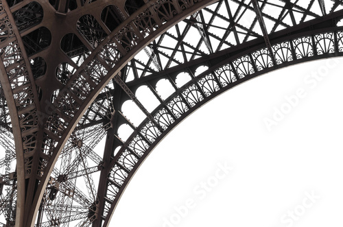 Elements of the Eiffel tower on a white background. © Tanya Rozhnovskaya