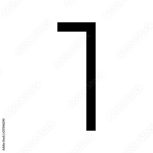 Number one, numeral icon