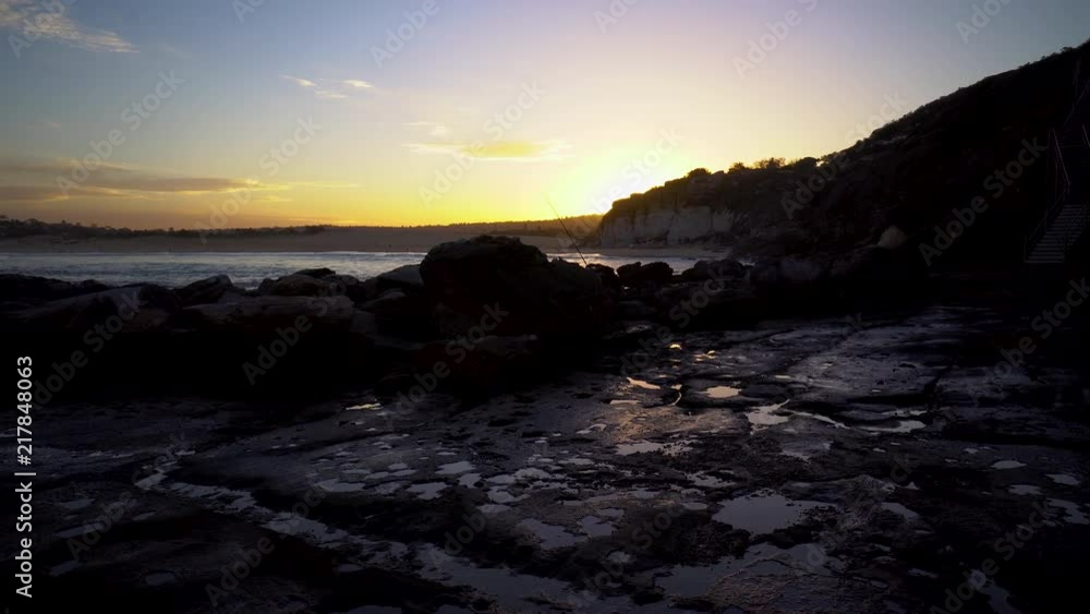 golden yellow sunset at curl curl beach golden yellow sunset at curl curl beach