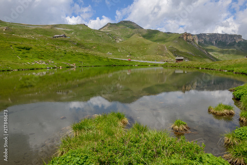 Scenic lake surroundings near the Grossglockner high alpine road, Austria
