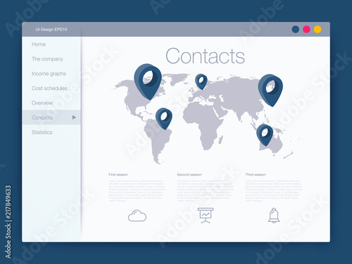 Dashboard infographic template with modern UI design