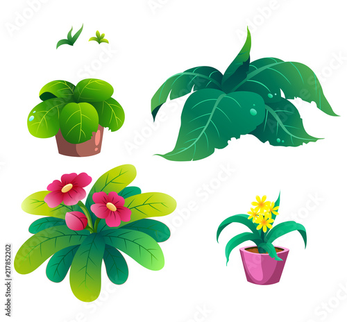 illustration shrub for cartoon isolated on white background
