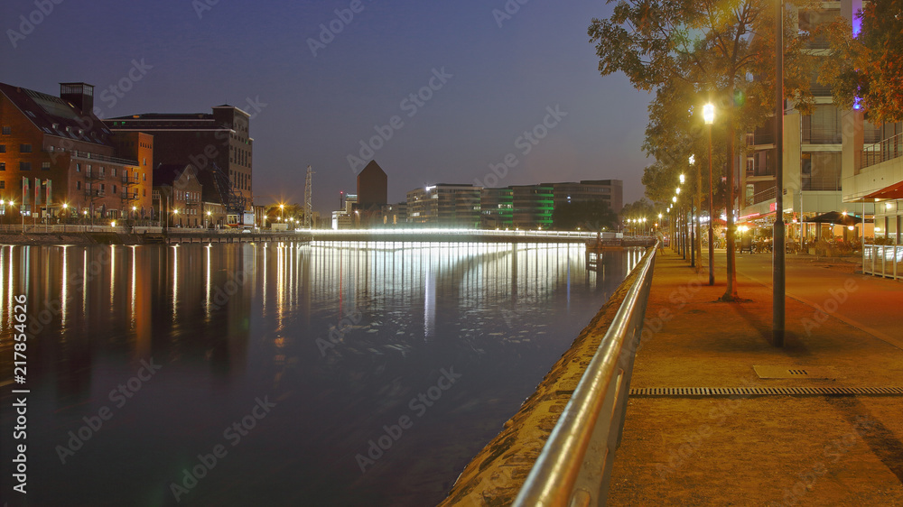 Fototapeta premium Duisburg harbor at Night