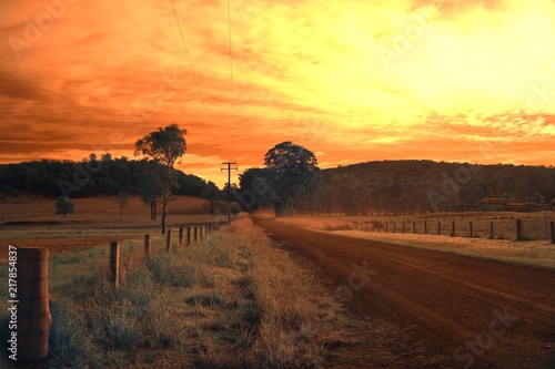 Australian Country road Nabiac in infrared
