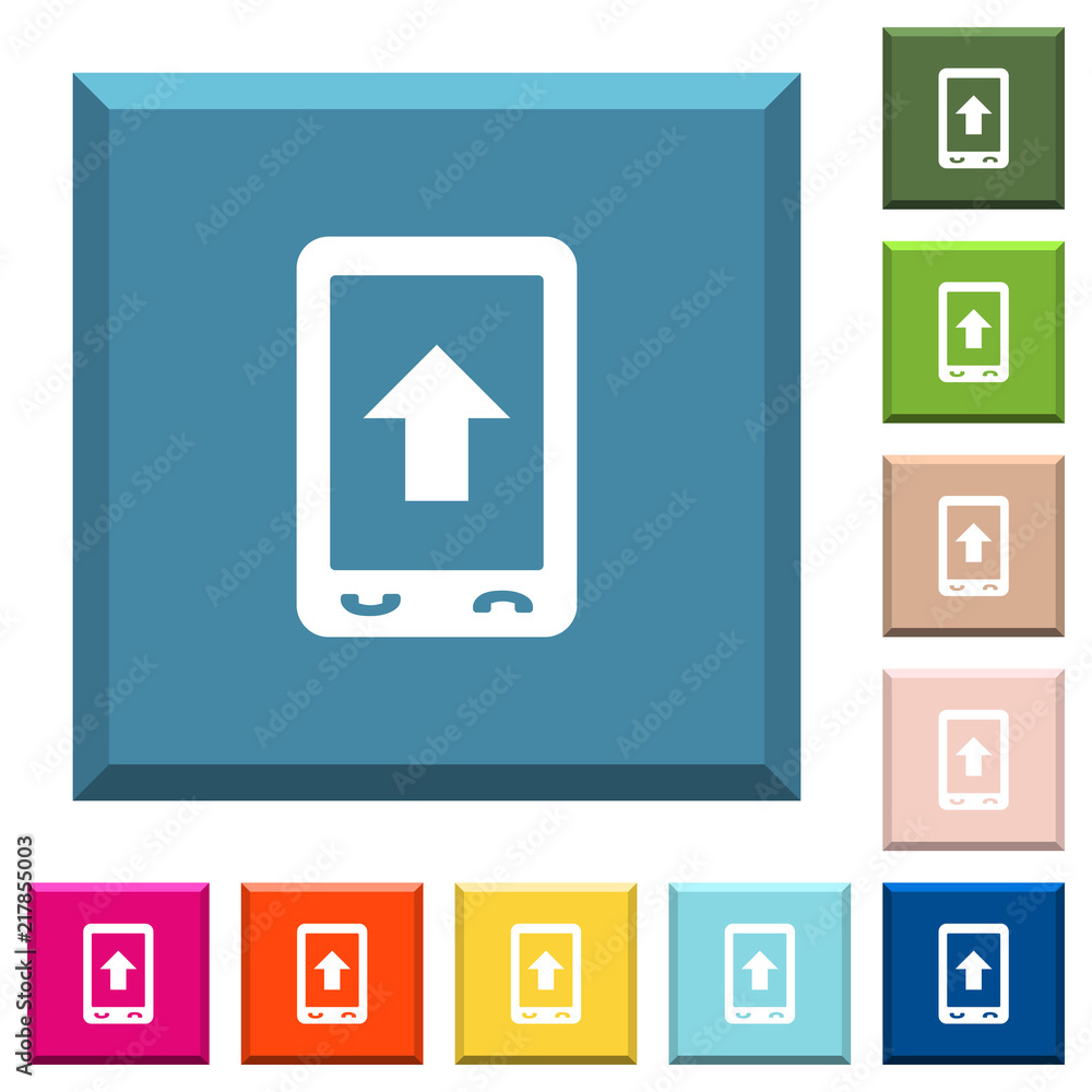 Mobile scroll up white icons on edged square buttons Mobile scroll up white icons on edged square buttons