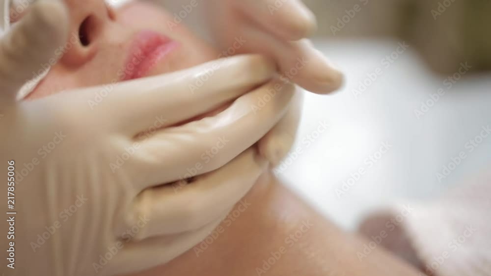 Facial massage with creme Facial massage with creme