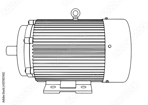 outline electric motor vector