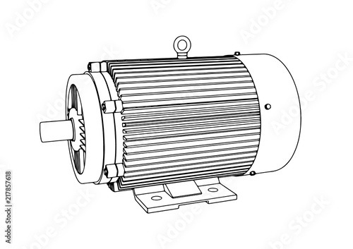 outline electric motor vector