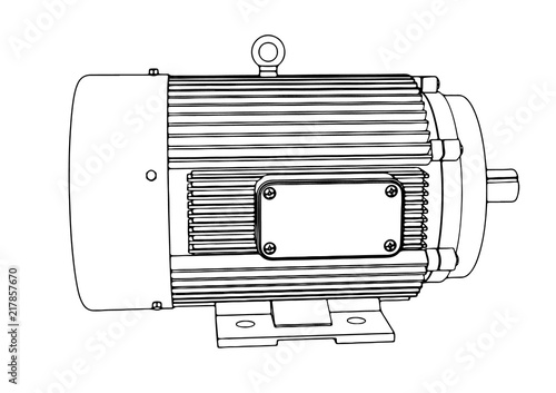 outline electric motor vector