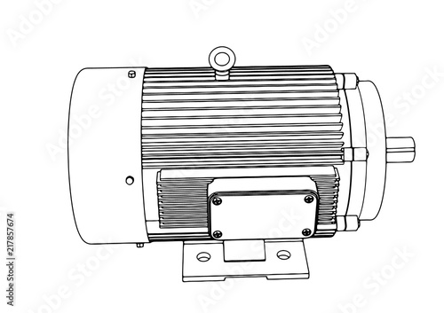 outline electric motor vector