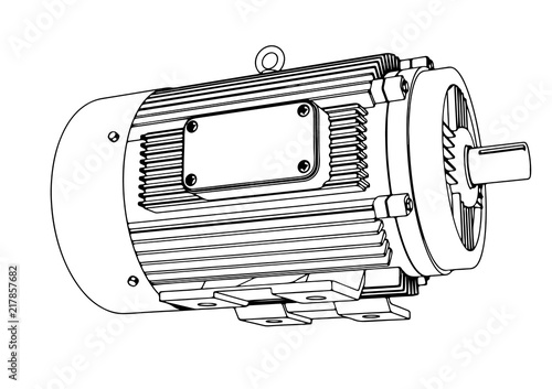 outline electric motor vector