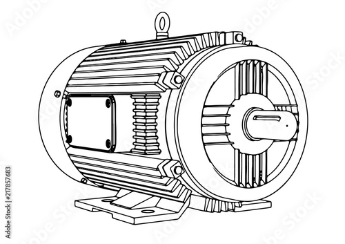 outline electric motor vector