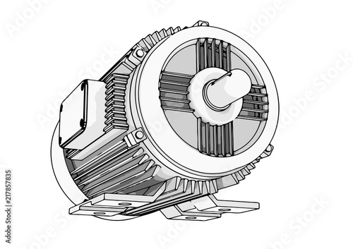 outline electric motor vector