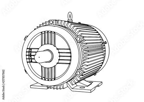 outline electric motor vector