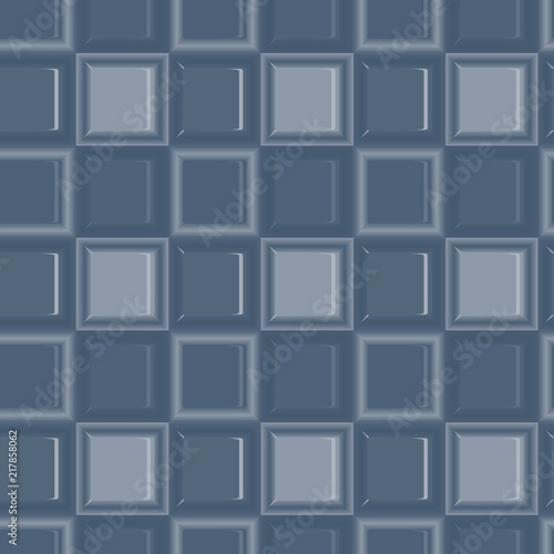 Square colored glass mozaic blue tile seamless vector pattern for wrapping, craft, fabric, wallpaper
