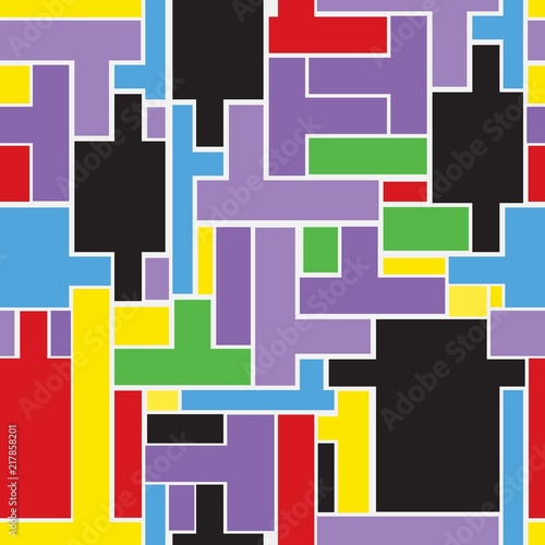 Seamless repeating background from a variety of rectangular shapes