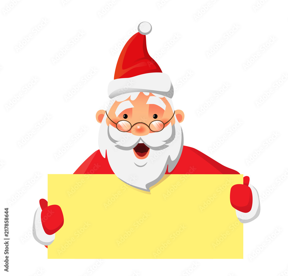 Santa Claus holding poster Santa Claus holding poster