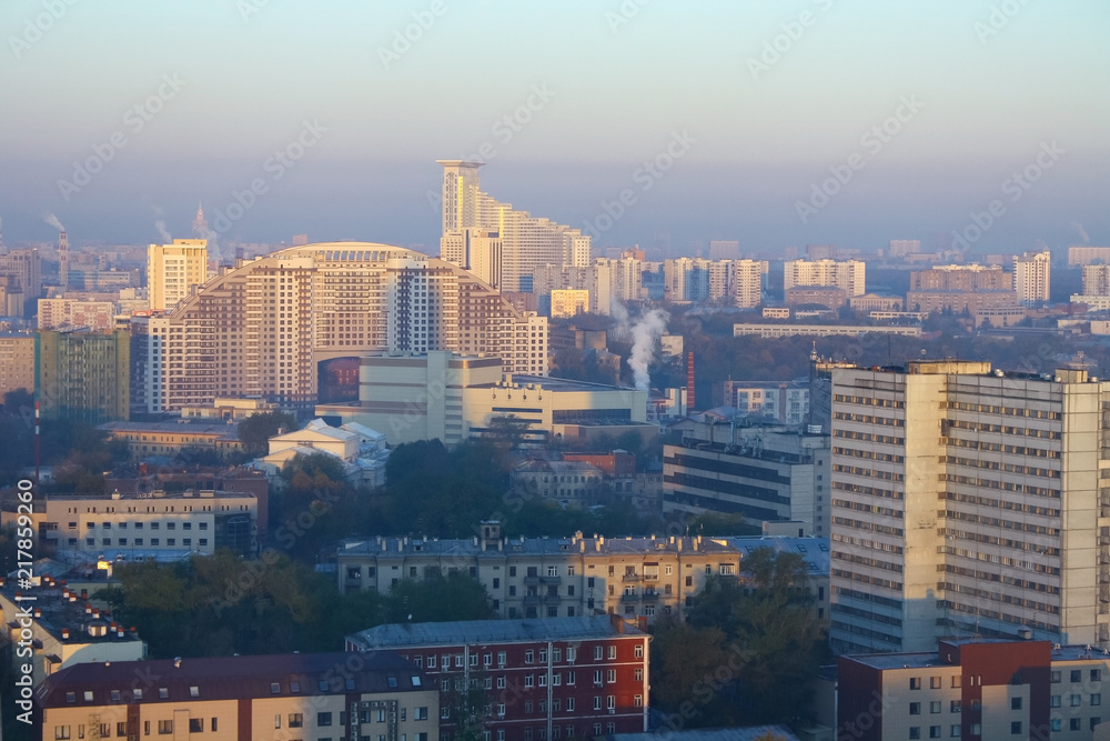 View of Moscow city, Russia, at morning