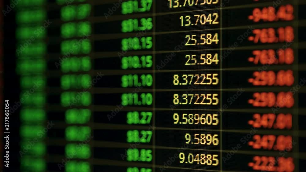 business financial ideas concept with table of price change bid offer trade infomation screen monitor business financial ideas concept with table of price change bid offer trade infomation screen monitor