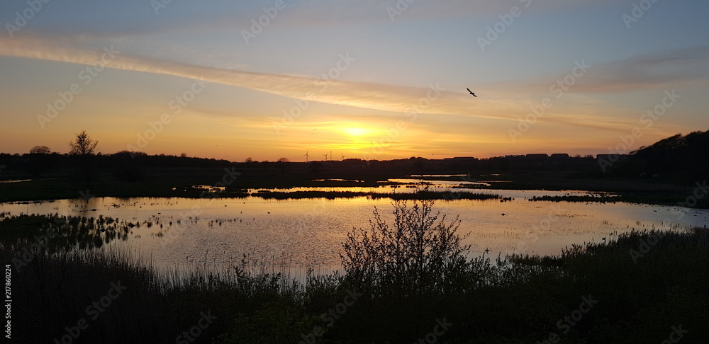 Sunset in Skive Denmark