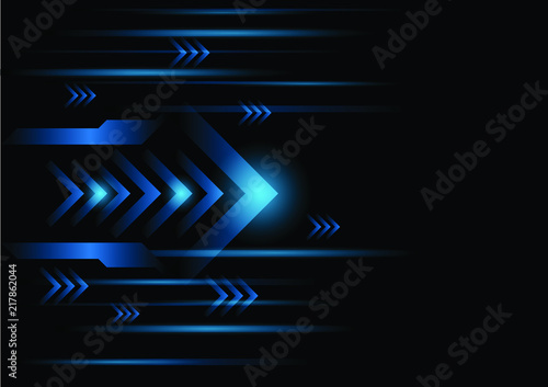 Abstract blue arrow futuristic technology background design. Vector illustration