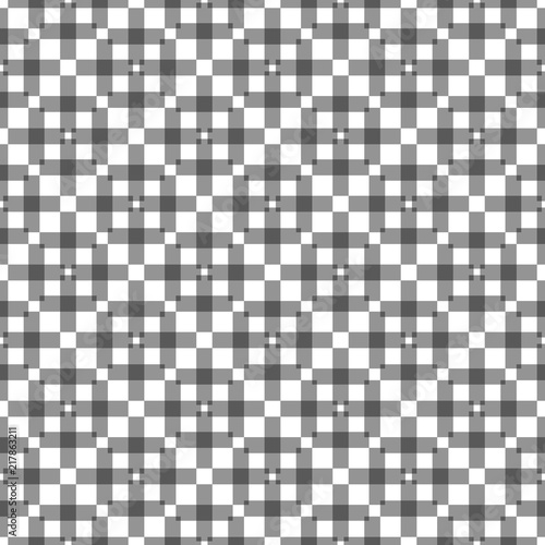 Geometric Squares seamless ornament.  Illustration. Simple black and white background. illustration. Classic design.