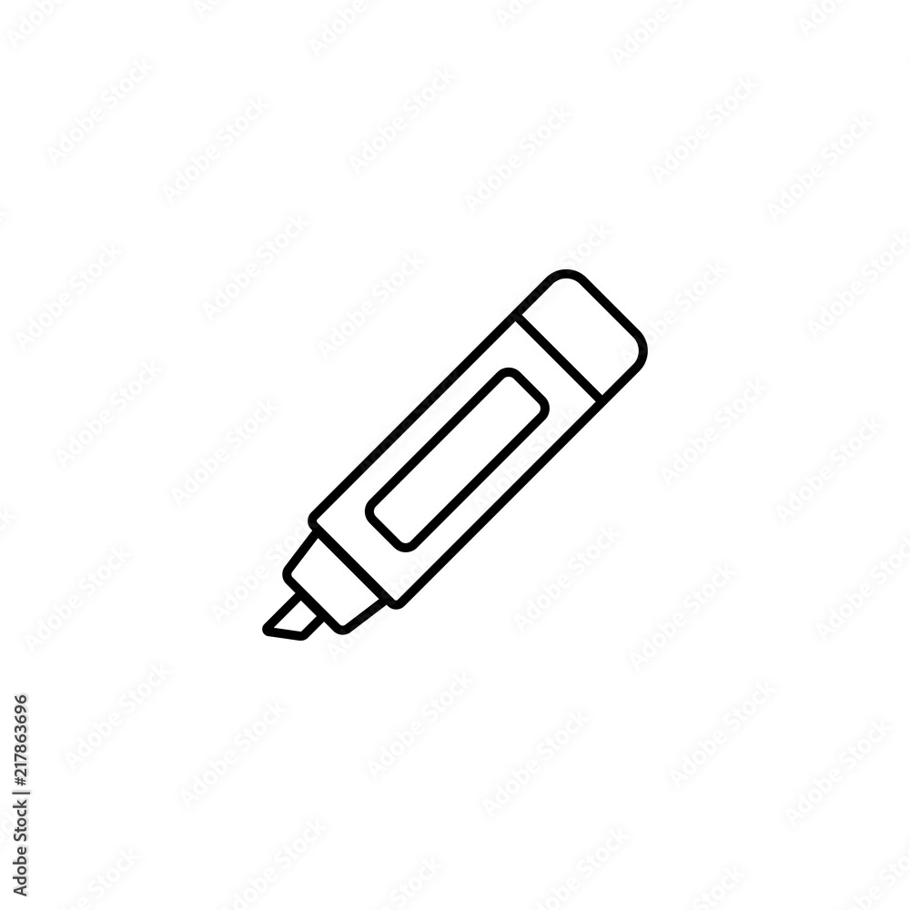 Marker line icon. Marker concept symbol. Simple element vector illustration Marker line icon. Marker concept symbol. Simple element vector illustration