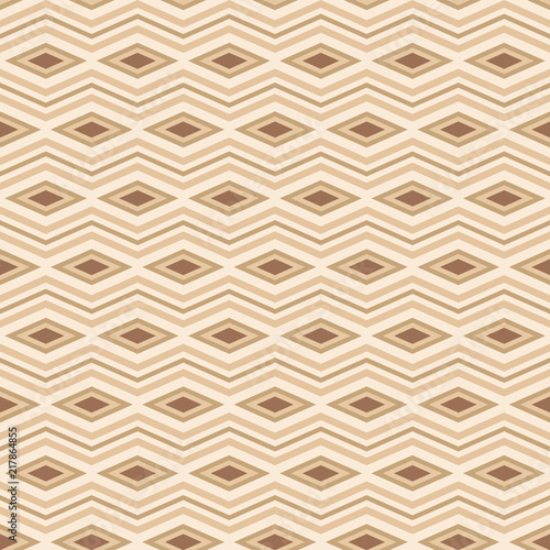 Seamless pattern of rhombuses and zigzag lines.