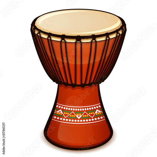 Vector djembe on white background