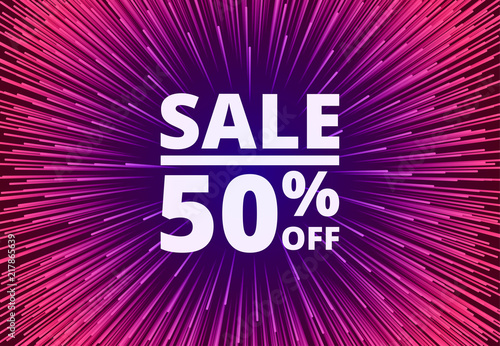 Sale 50% off poster.