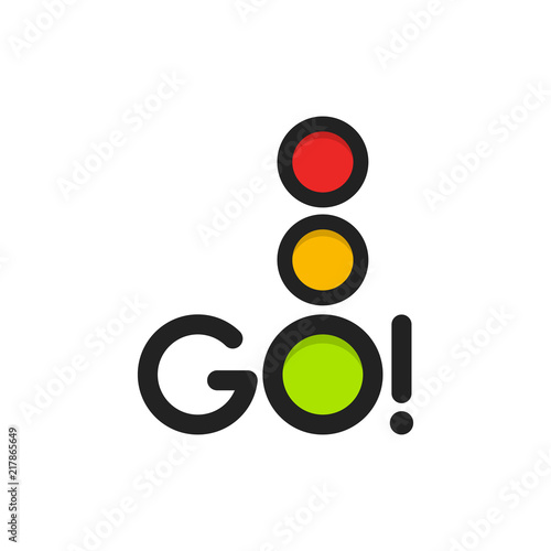 Traffic light isolated icon. Green light vector illustration. Road Intersection, regulation sign, traffic rules design element. Go.