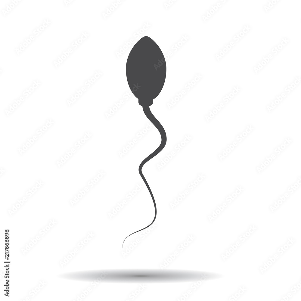 Sperm icon. Vector black Silhouette of sperm. Sperm icon. Vector black Silhouette of sperm.
