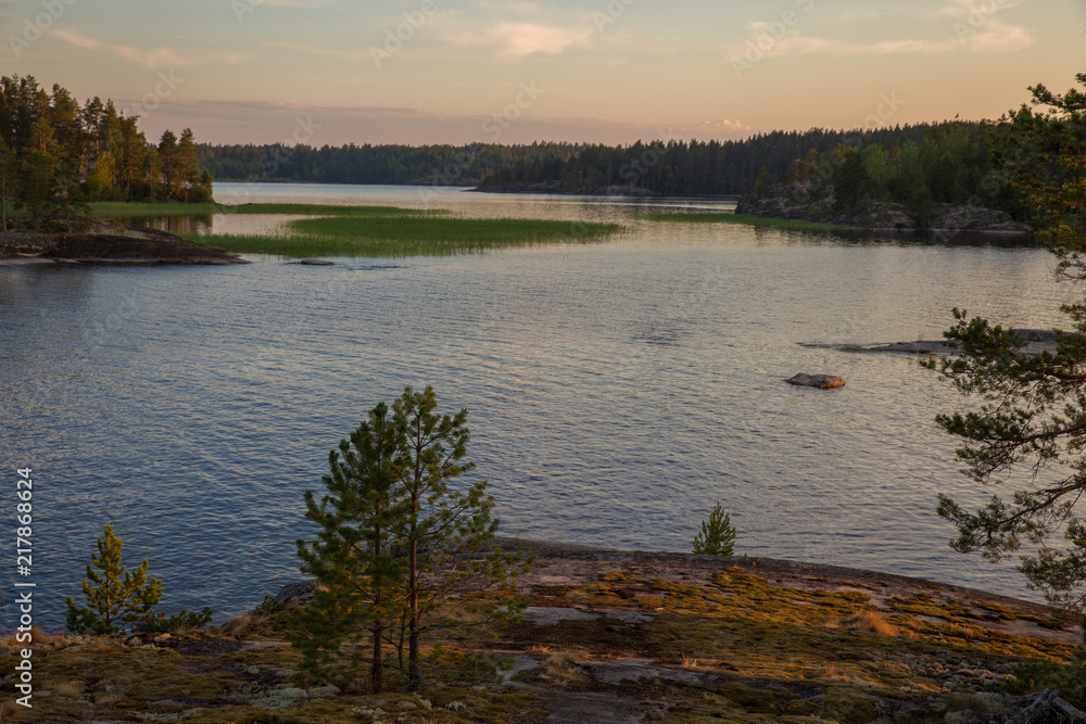 Lake in the evening. Dusk. Morning. Tranquility. Peace. Silence Lake in the evening. Dusk. Morning. Tranquility. Peace. Silence