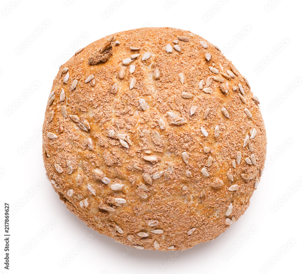 Loaf of bread from gluten free flour, isolated on white Loaf of bread from gluten free flour, isolated on white
