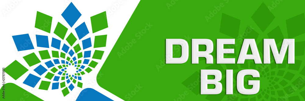 Dream Big Green Blue Circular Rounded Squares Blue Dream Big Green Blue Circular Rounded Squares Blue