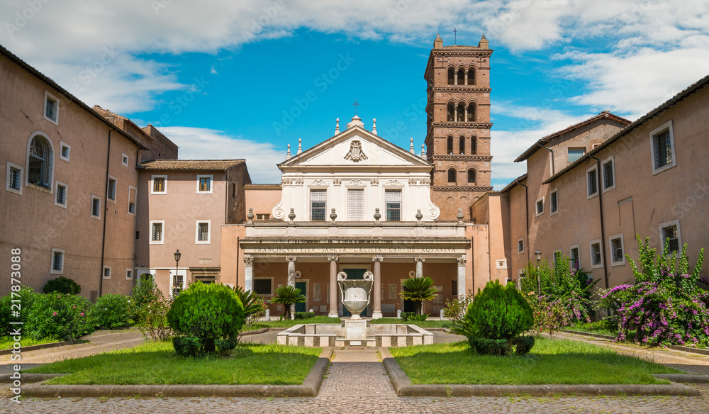 Basilica of Santa Cecilia in Trastevere Church in Rome, Italy.