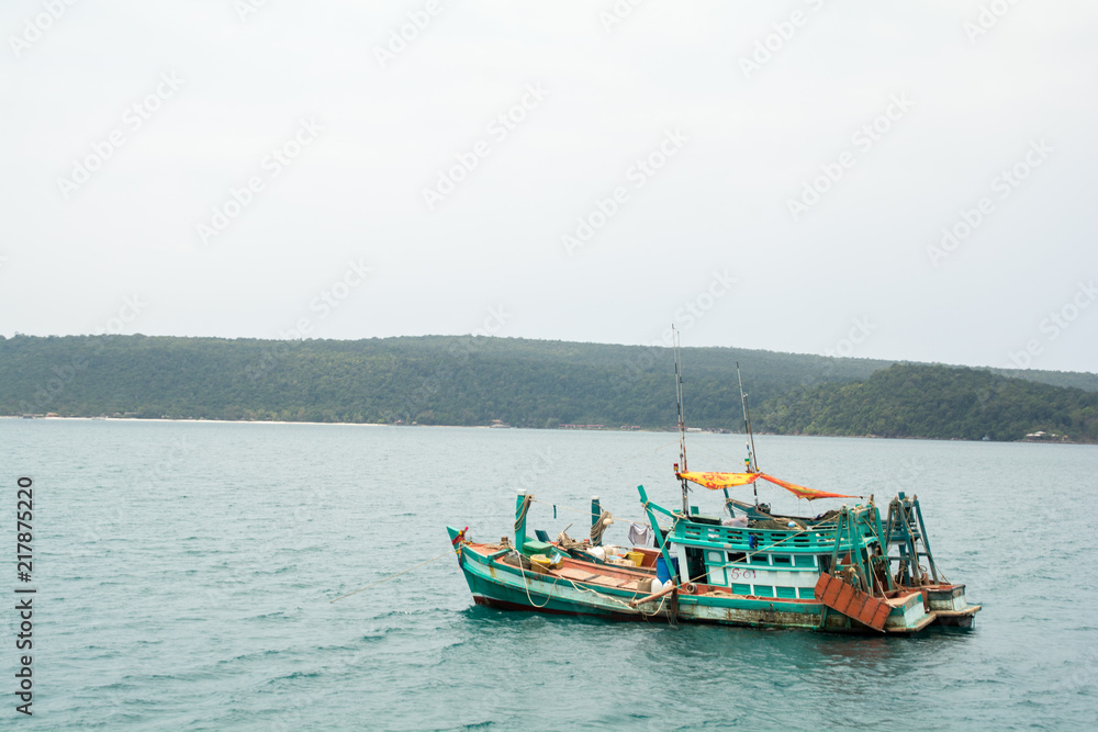 Coast in Koh Rong Island ,Cambodia : March 16 2015 : Koh Rong Island ,Cambodia