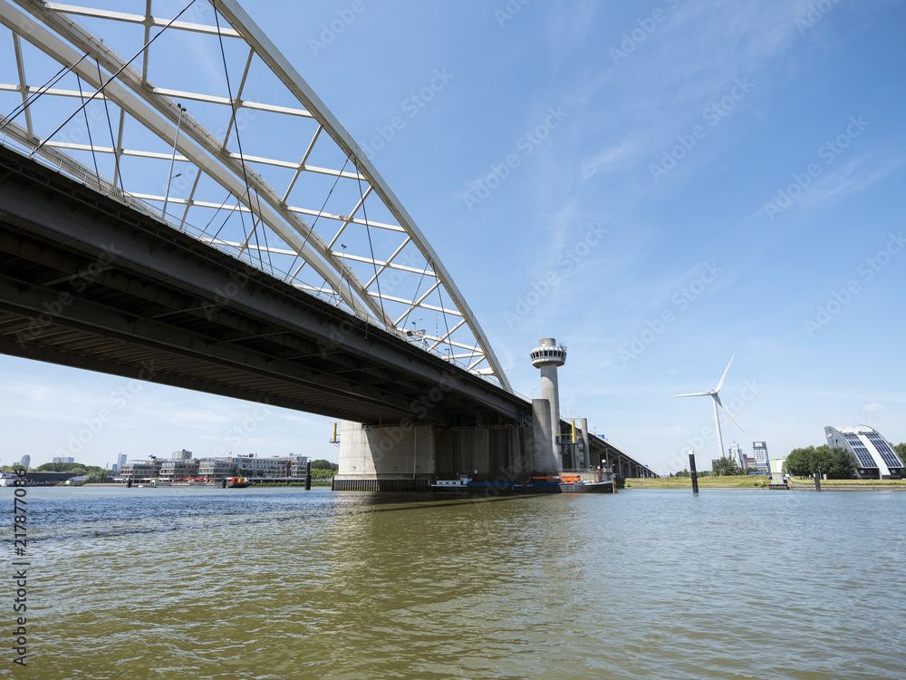 van brienenoordbrug over river Nieuwe Maas in city of rotterdam in the netherlands van brienenoordbrug over river Nieuwe Maas in city of rotterdam in the netherlands