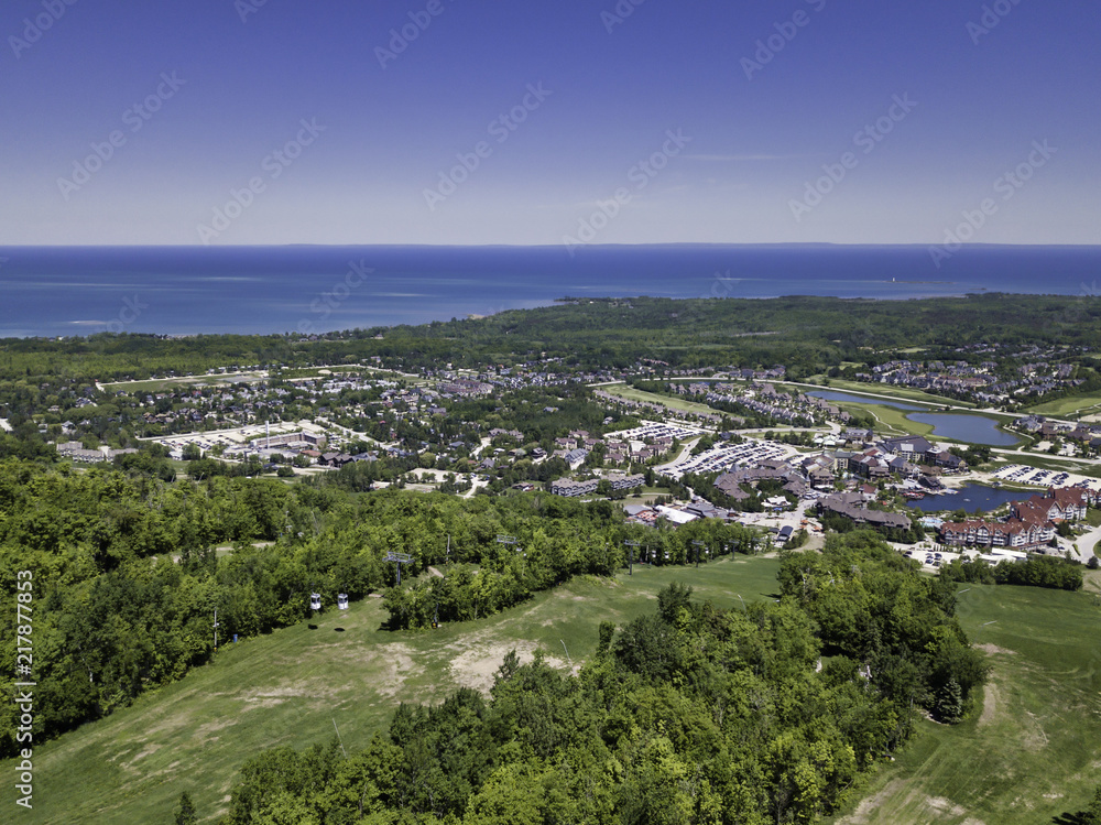 Aerial View Of The Blue Mountains, Ontario canada Aerial View Of The Blue Mountains, Ontario canada